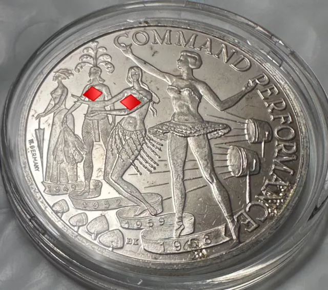 VERY Scarce 1968 Nymph Vintage 1 oz Sexy Naked Women Dancers .999 Silver Round