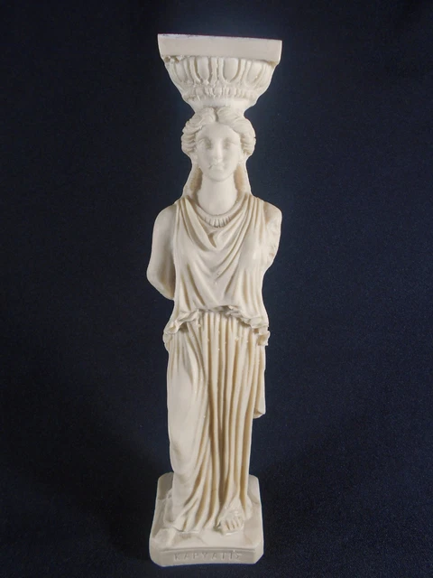 MAGNIFIQUE FIGURINE / SCULPTURE DÉESSE GRECQUE KAPYATIE EN RÉSINE 24 Cm