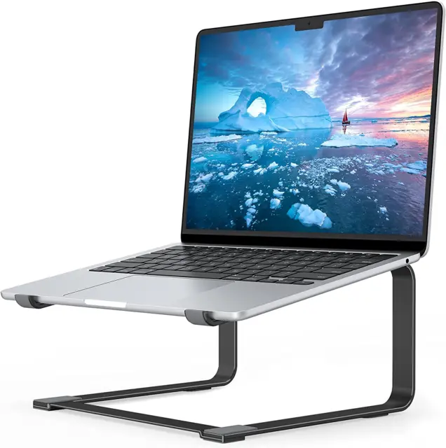 Laptop Stand Desk, Metal Computer Riser, Heavy Stable PC Holder, Ergonomic Lapto