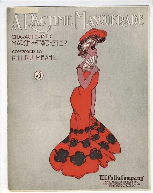 RAG RAGTIME Sheet Music 1900 A Ragtime Masquerade PHILIP MEAHL