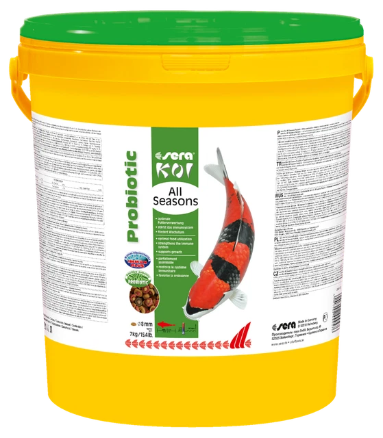 Sera Koi All Seasons Probiótico 21 Litro Poder Comida para Jardín Estanque Cubo