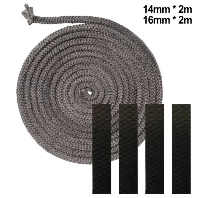 Efficient StoveFire Rope for 1416mm Wood Burning Stove Doors 2m Length
