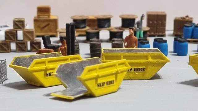 1/160 SCALE 8 Yard Skips N Gauge Set of 6 in Yellow £6.00 - UK