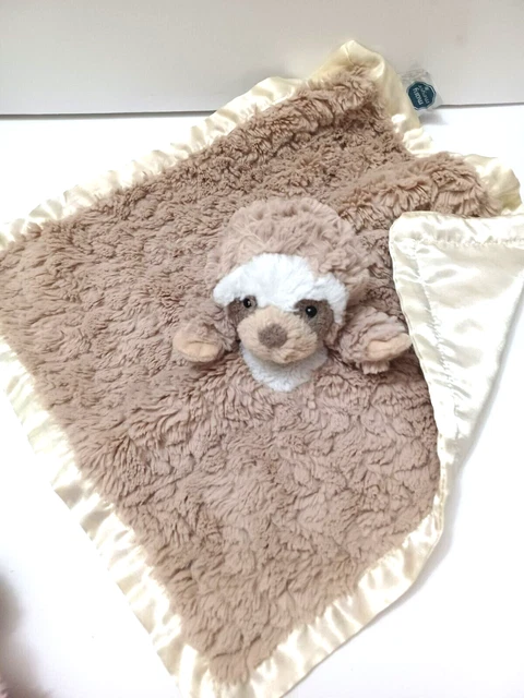 Mary Meyer Baby Plush SLOTH Security Blanket Lovey Toy Blankie Satin Edges Under