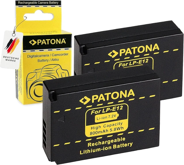 Double Chargeur Patona et deux batteries Patona LP-E12 (Canon)