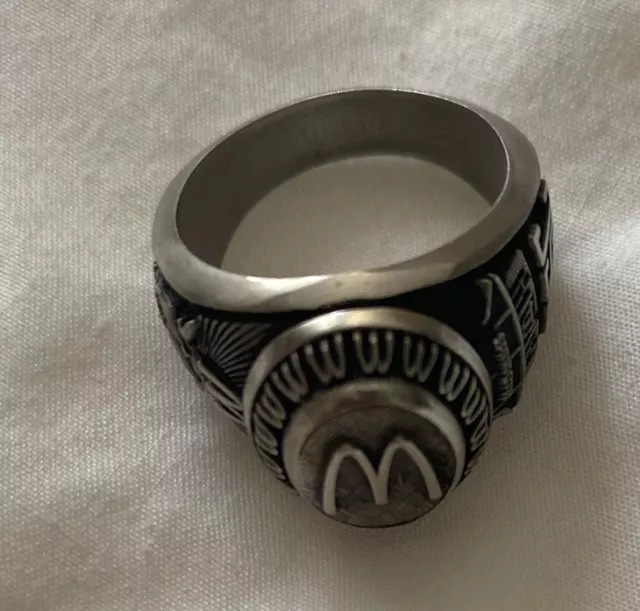 McDONALDS RING Employee Crew Award Stainless Steel  Size 6