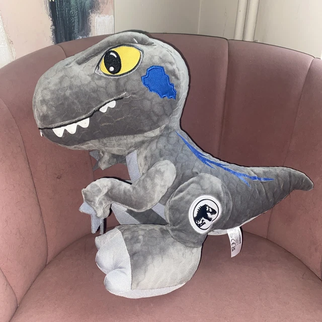 JURASSIC WORLD CHUNKY Baby Blue Velociraptor Dinosaur 18 Inch Soft