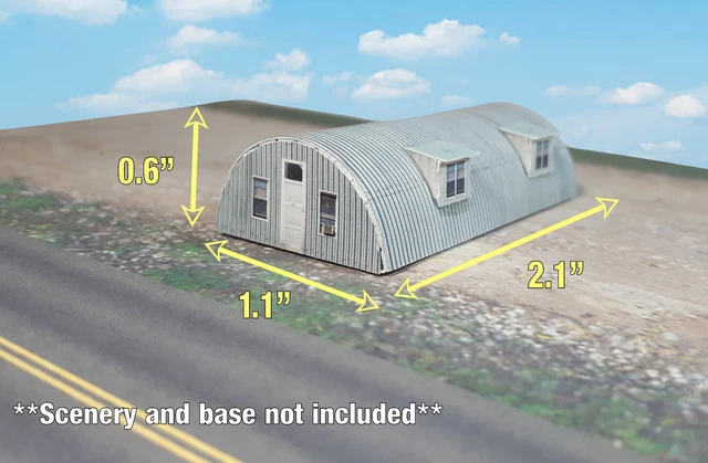 thumbnail image 2 of HO Scale Quonset Hut Building Kit – Pre-Cut Cardstock By CustomZscales 2 of 5