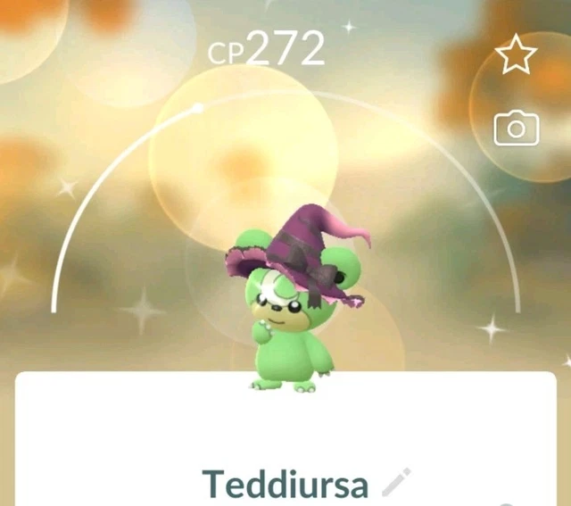 Pokémon Go - Shiny Teddiursa Halloween (Déjà Capturé, Prêt à échanger) - Compte Android