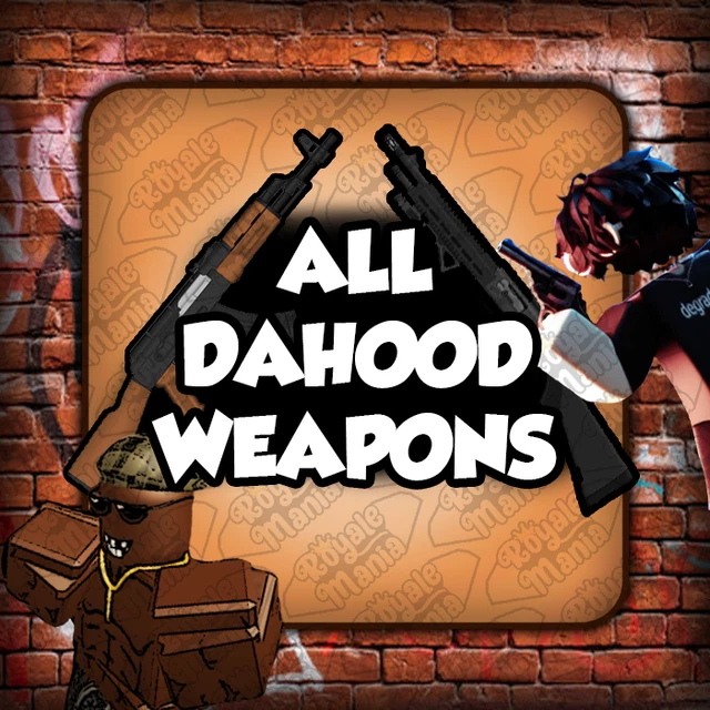 ROBLOX : ALL DA HOOD SKINS (couteaux, revolvers, Deutsche Bahn ...