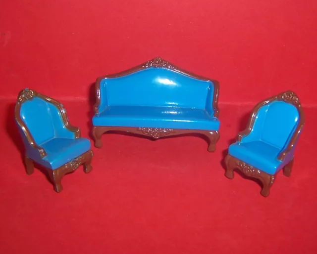 VINTAGE DOLLS HOUSE Mattel The Littles Diecast Metal Lounge Suite