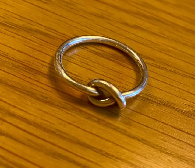 Georg Jensen Sterling Silver Knot Ring size Q design A44A
