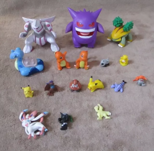 Mini Pokemon Figures Lot Of 19 Toy Miniatures Collectible Catch Em All