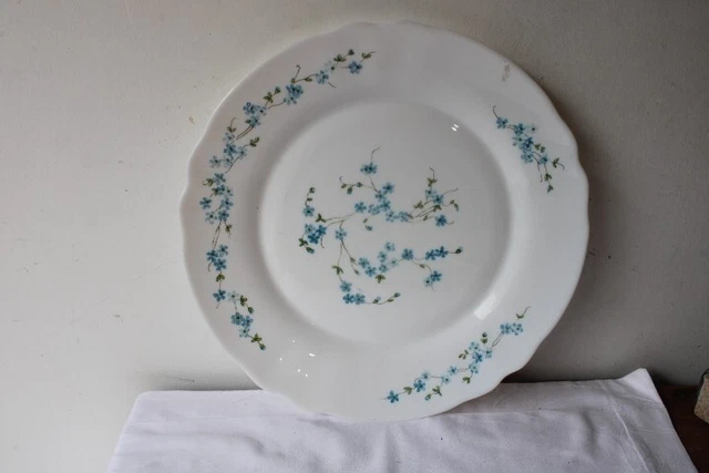 Plat rond creux myosotis Arcopal modèle Véronica vintage