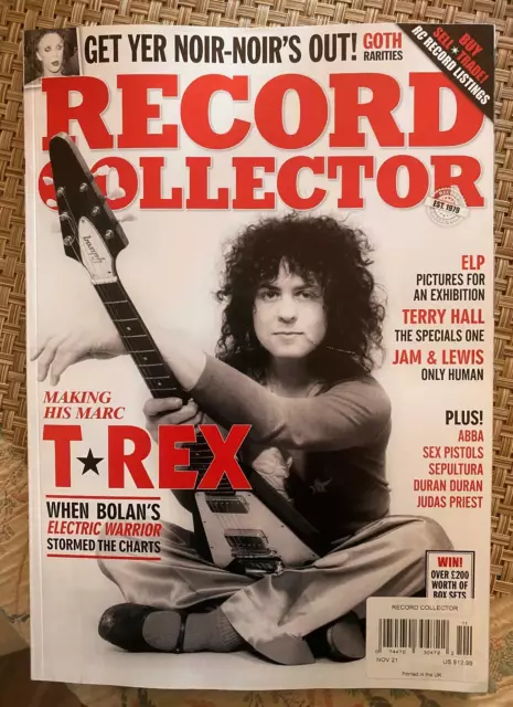 RECORD COLLECTOR November 2021 T. REX Goth Rarities SEX PISTOLS Duran Duran ABBA