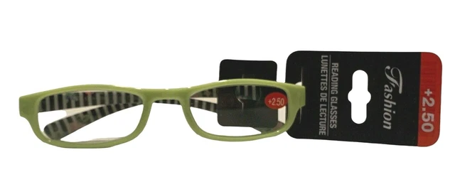 Fashion +2.50 Reading Glasses Eyeglasses Green