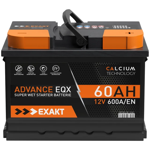CAR BATTERY 60AH 12V Starter Battery Replaces 54Ah 55Ah 56Ah 61Ah 62Ah car-battery-60ah-12v-starter-battery-replaces-54ah-55ah-56ah-61ah-62ah