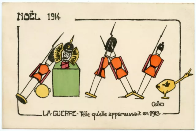 Caricatura Satirico Guglielmo II Natale 1914.LA Guerre Come ' Lei Apparaissait