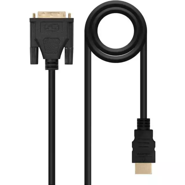 Nanocable Cable Convertisseur d Image DVI 18+1/M-HDMI A/M Noir 10.15.0502 1.8m