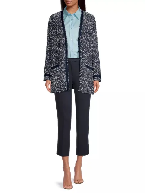 BOSS by Hugo Boss | NWT | Jienna Speckled Cardigan | Size 18 | Navy And White