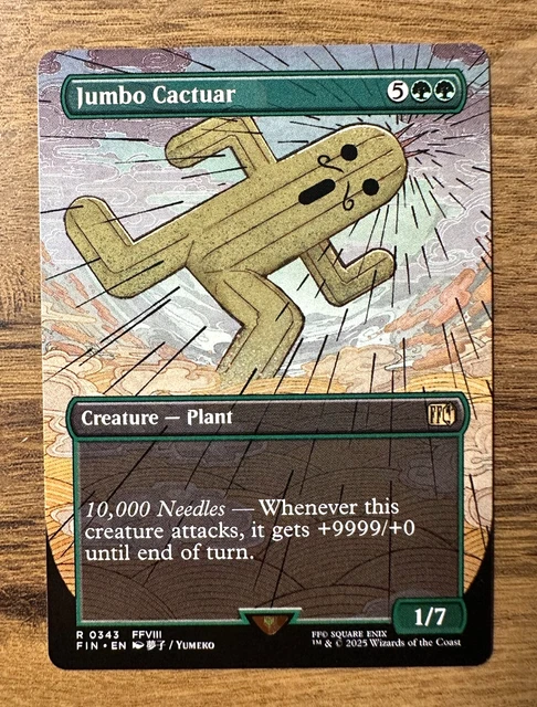 MAGIC THE GATHERING MTG Final Fantasy Jumbo Cactuar #343 *NON-FOIL*  Borderless 8.49 - PicClick UK