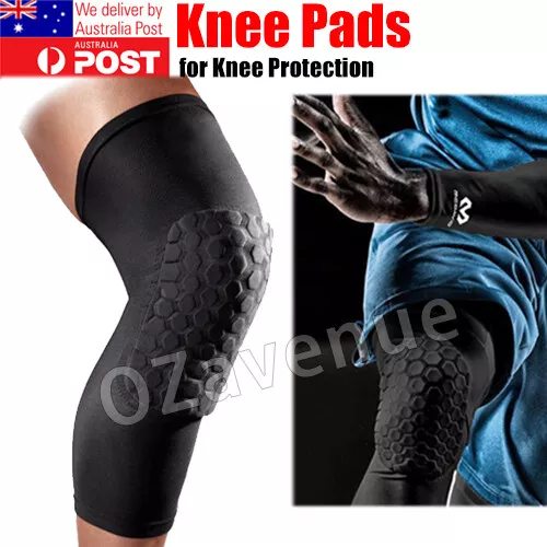 Knee Leg Long Sleeve Protector Support Brace Honeycomb Pad Basketball Crashproof