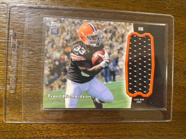 2012 Topps Rookie Card Patch Trent Richardson Relic Football Card Cleveland