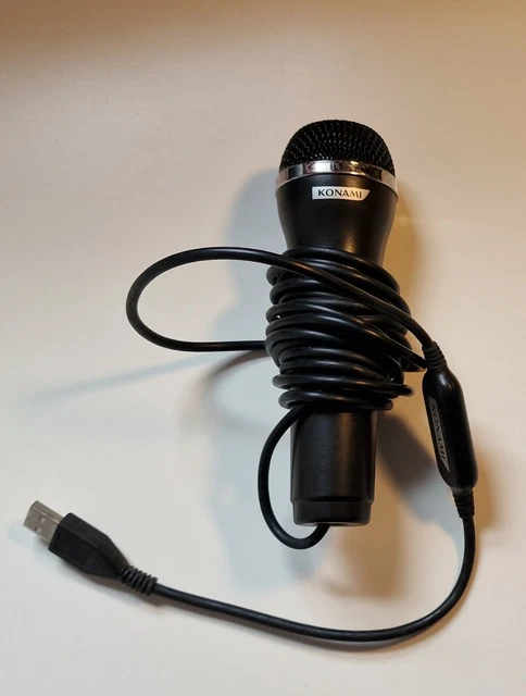 Official Konami Logitech USB Microphone ~ Black ~ Wii/Xbox 360/One/PS2/3/4/PC