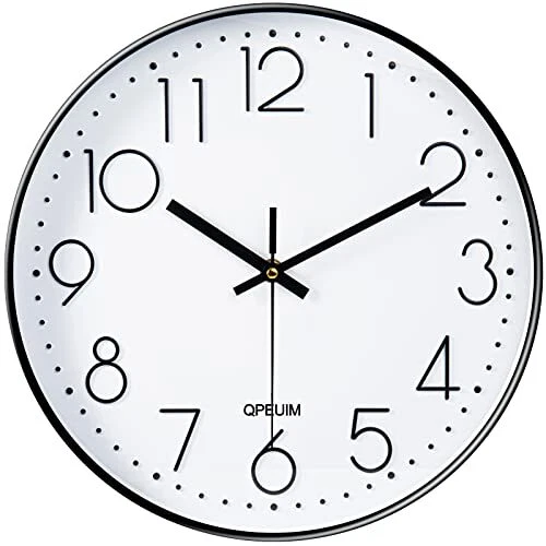 Large Wall Clock Silent Indoor Outdoor Battery Powered Analog for Office Home