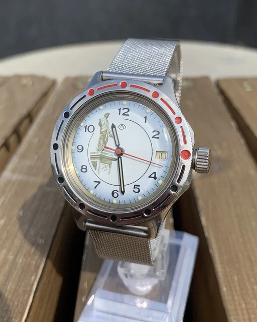 Vintage Soviet Watch Vostok Amphibia Rare Dial Made In USSR Mechanical 1980s