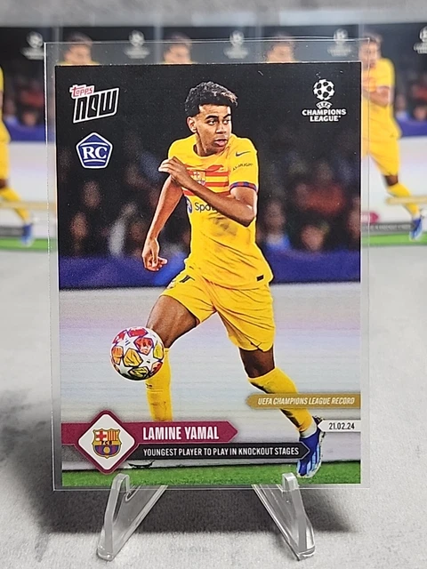 LAMINE YAMAL 2024 TOPPS NOW UEFA CHAMPIONS LEAGUE #99 BARCELONA RC