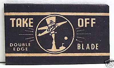 Vintage Take Off Old Glider Blade Co Razor Blade Newark NJ Old Store Stock