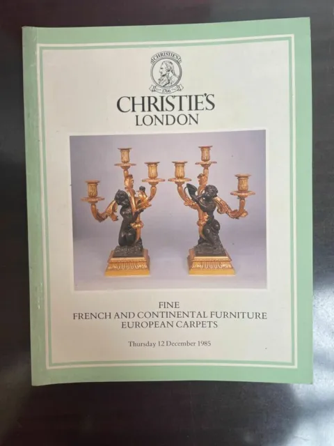 CHRISTIE'S London - Fine French And Continental Furniture European Carpets/