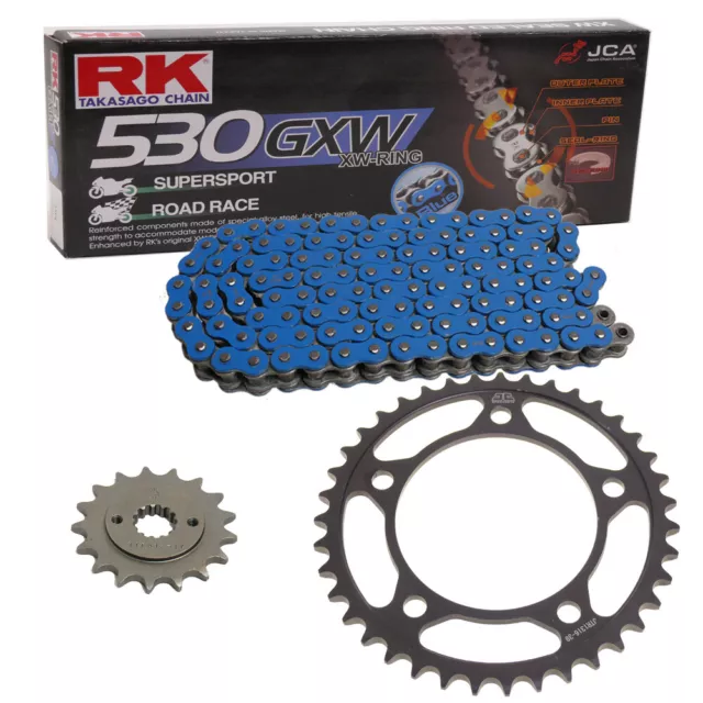 Chain Set Triumph Tiger 955 05-06 Chain RK BB 530 Gxw 114 Blue Open 18/46