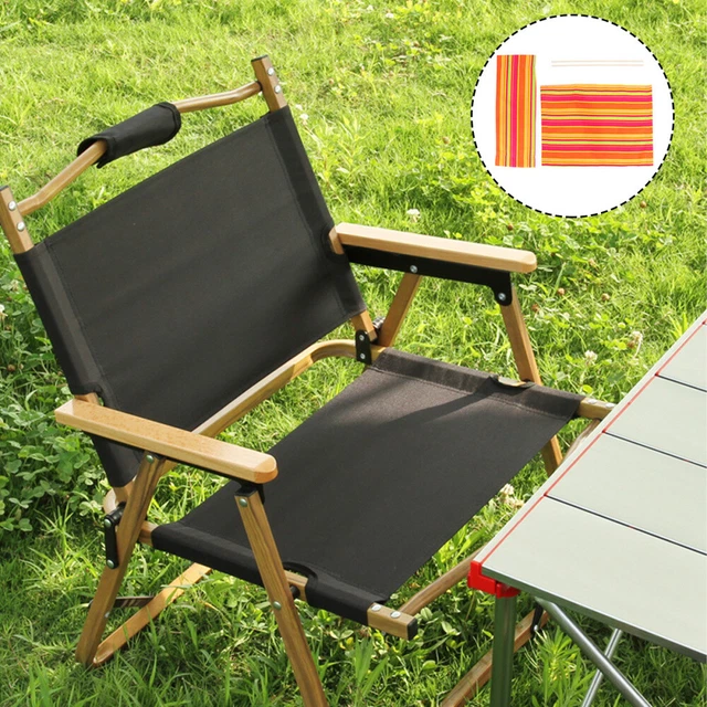 Housse De Chaise Pliante En Toile Bleu - Siège Et Dossier Remplacement Pour Chaise Directeur Camping Pêche