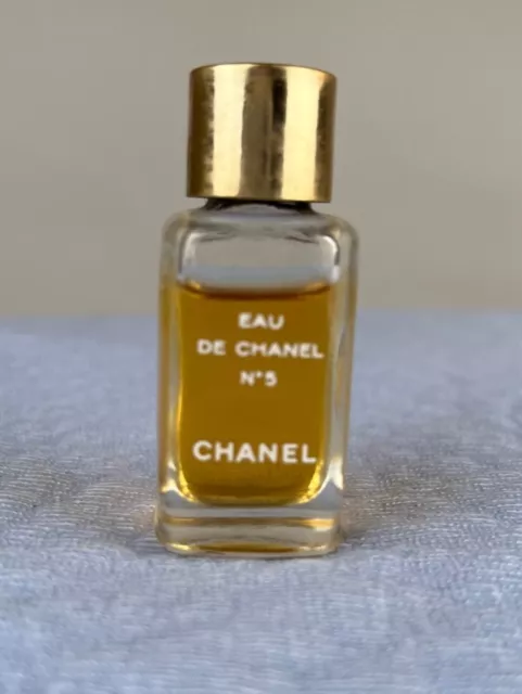 Vintage Mini Eau De CHANEL No 5 Splash Parfume  Almost Full .5oz bottle