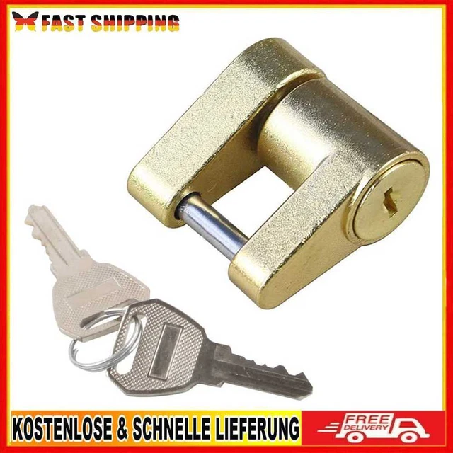KOBONA Anti-Diebstahl-Anh?ngerkupplungsschloss Hitch Security Protector Zinklegi