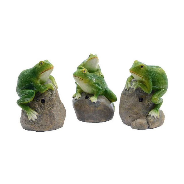 Figura Decorativa Decoris con sonido Rana [8 x 7,4 x 11,5 cm]