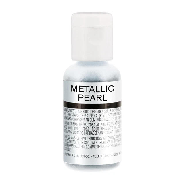 Aerógrafo colorante alimentario Chefmaster by US Cake Supply .7fl oz de plata metálica