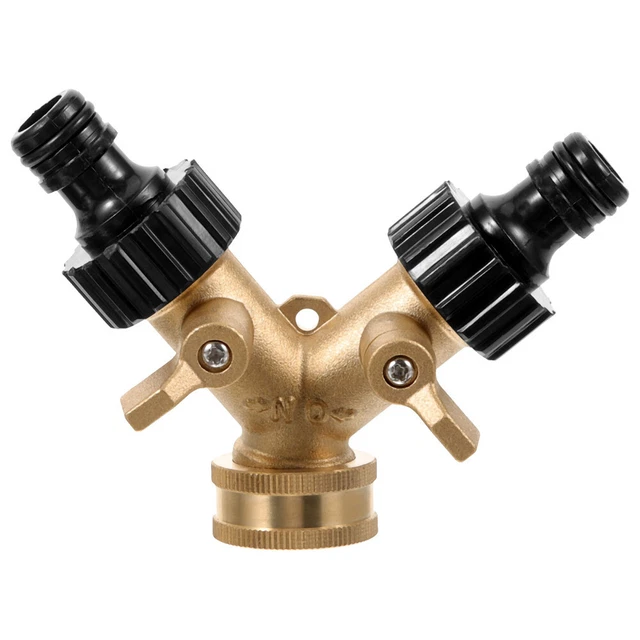Brass Garden Hose Splitter 2 Way Hose Y Splitter Brass Hose Connector Tap
