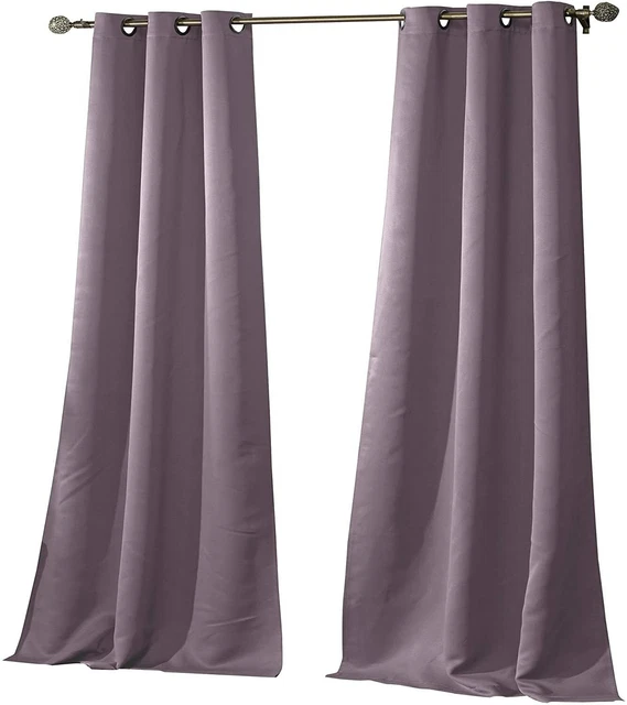Lala + Bash Deonna Solid Faux Silk Blackout Darkening Pole Top Window Curtains