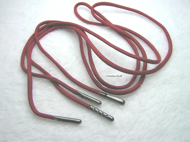 Paracord 550 Shoelace___IMPERIAL RED___2 Pair Boot Shoe Bullet Nose Aglets id923