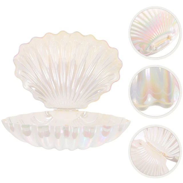 Scatola portaoggetti a forma di conchiglia custodia per caramelle imitazione decorativa guscio caramelle
