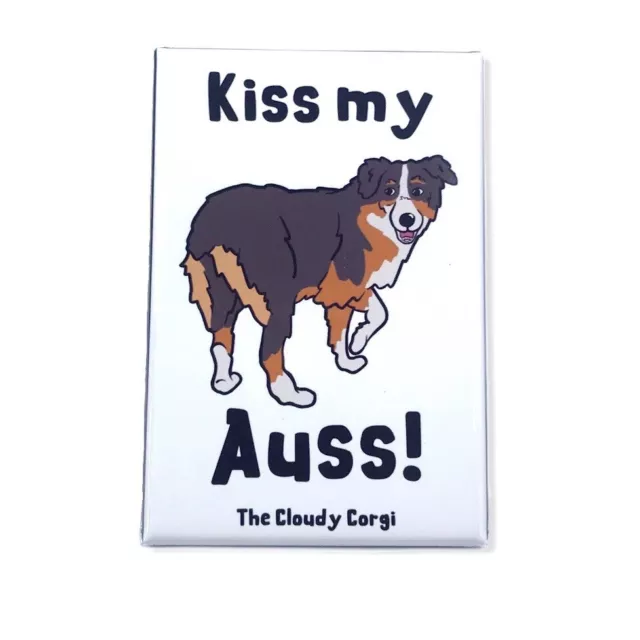 Tricolor Australian Shepherd Magnet Funny Aussie Dog Gifts and Home Decor