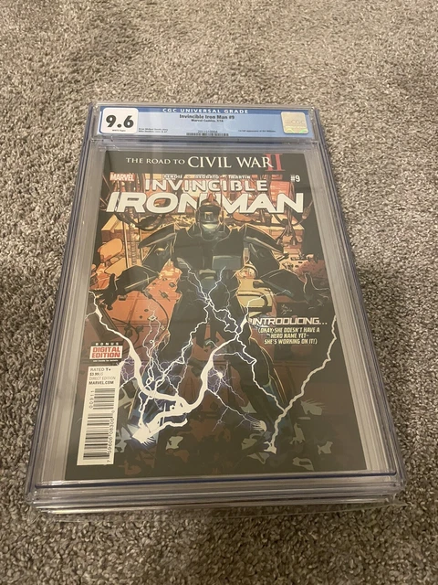 Invincible Iron Man #9 CGC 9.6… 1st + 2nd Print… 1st Riri Williams (IronHeart) 2