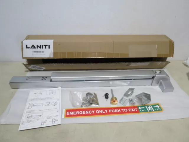 Laniti Hardware Push Bar Stainless Steel Commercial Emergency Exit Bar w/ Alarm