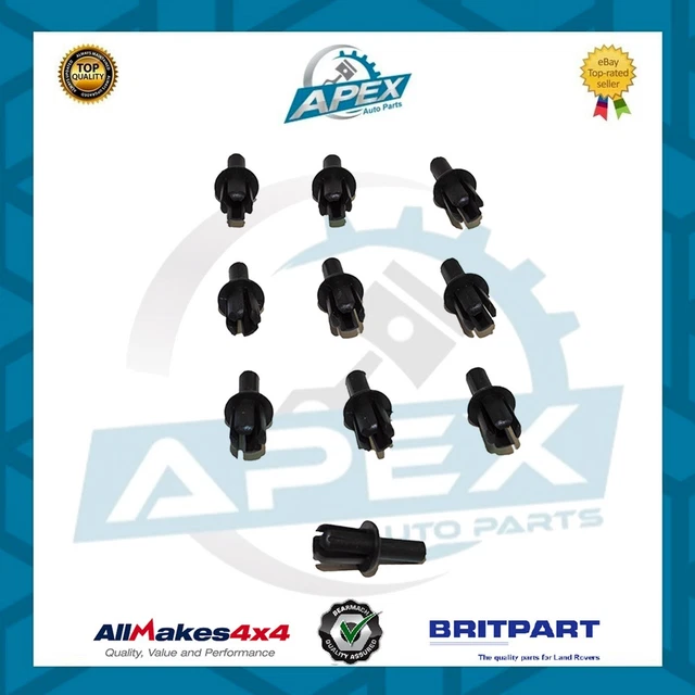 Lot De 10 Clips De Seuil De Porte Intérieure VVO Pour Land Rover - Blanc - Neuf