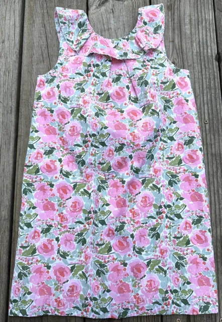 Mud Pie Girls Pink Floral Ruffle Dress Size 5t 0054