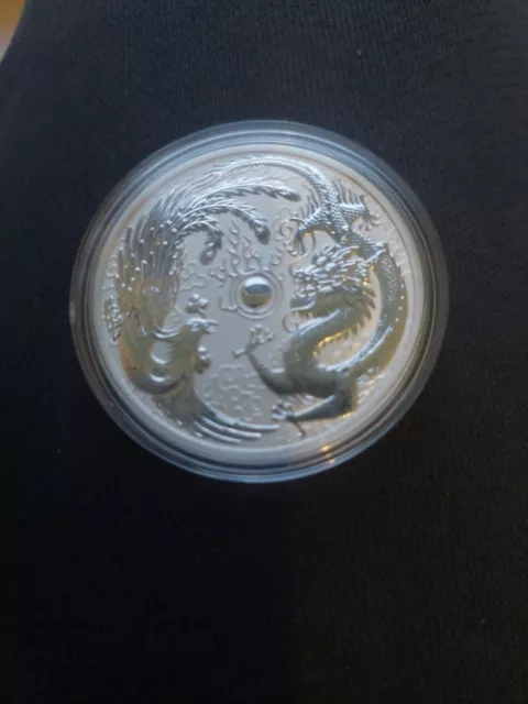 Australia 1$ Phoenix & Dragon 2017 1 oz silver 99.9% in capsule