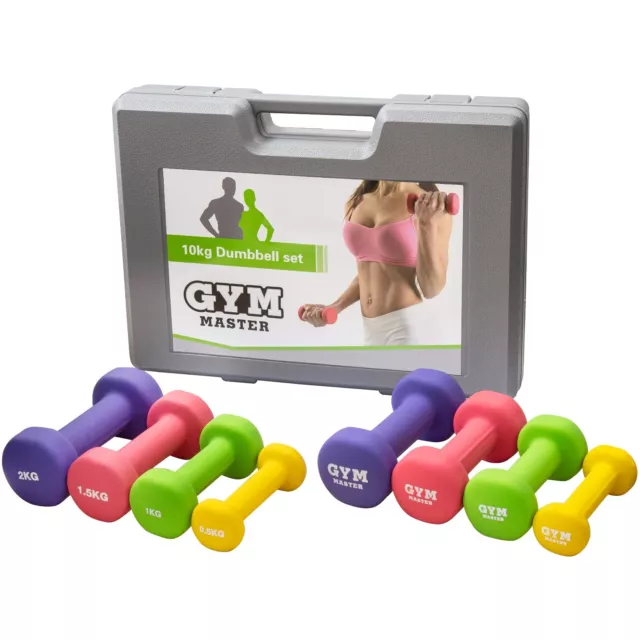 Dumbbell Weights Set Kit Aerobics Gym Class Workout Ladies Yoga Pilates 10kg